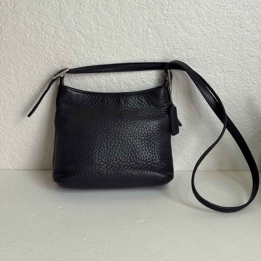 Coach Hudson Vintage Dark Brown Pebbled Leather Crossbody Bag